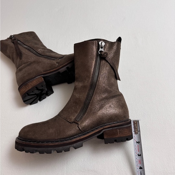 Henry Beguelin Italian Leather Ankle Boots Metallic Brown Bronze Size 37.5 (US7) - Picture 7 of 14